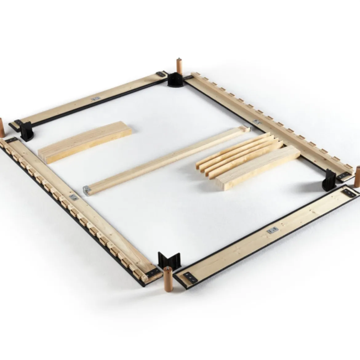 Ensemble sommier et matelas ressorts et mémoire de forme ferme Merinos Sweety