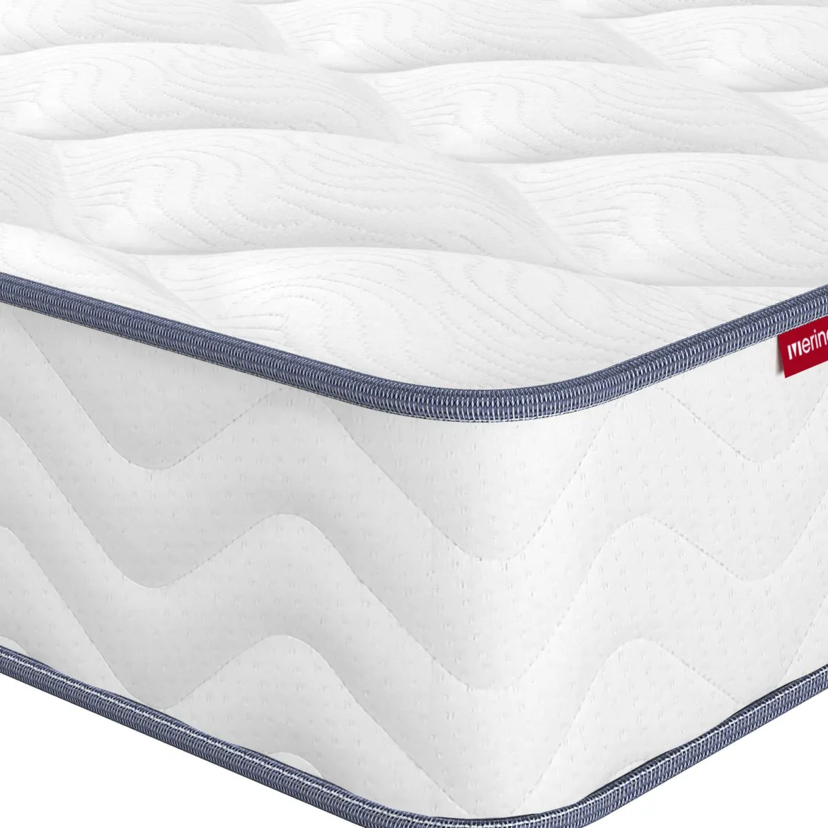 Ensemble sommier et matelas ressorts et mémoire de forme ferme Merinos Sweety