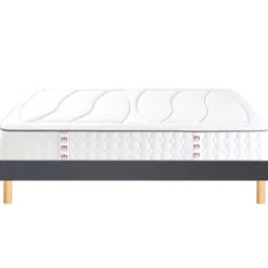 Ensemble sommier et matelas ressorts et mémoire de forme ferme Merinos Beauty Bed