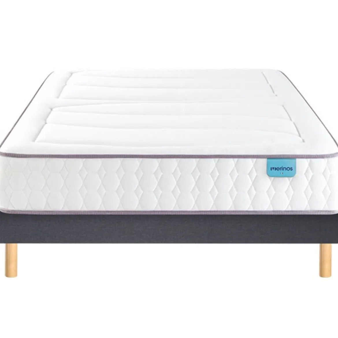 Ensemble sommier et matelas ressorts et mémoire de forme ferme Merinos Beauty Bed