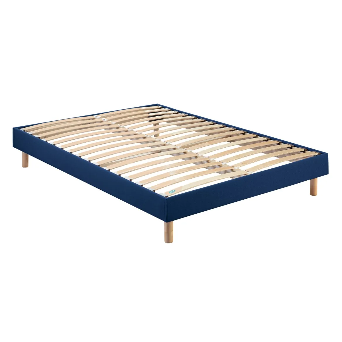 Ensemble sommier et matelas ressorts ensachés ferme Merinos Enjoy Bleu