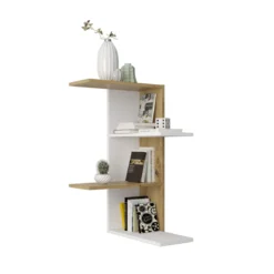 Etagère murale d'angle en bois - ET13038