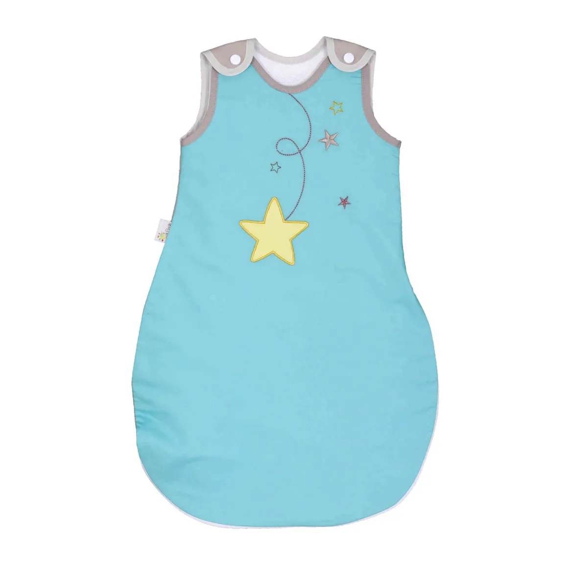 Gigoteuse bébé été jersey bio bleu turquoise