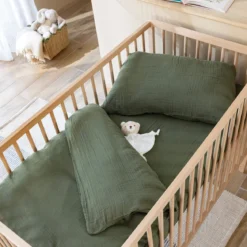 Housse de couette bébé 80x120 gaze de coton NOA