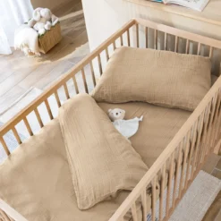 Housse de couette bébé 80x120 gaze de coton NOA