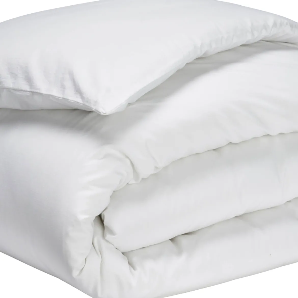 Housse de couette blanc 100% satin de coton