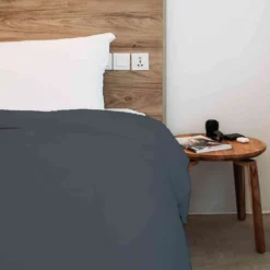 Housse de couette 100% coton anthracite - Tradilinge