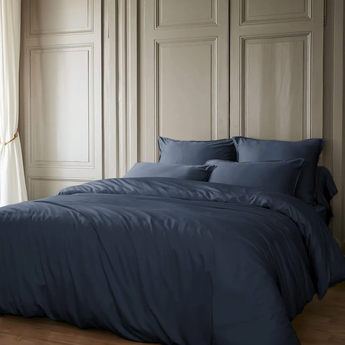 Housse de couette en bambou uni