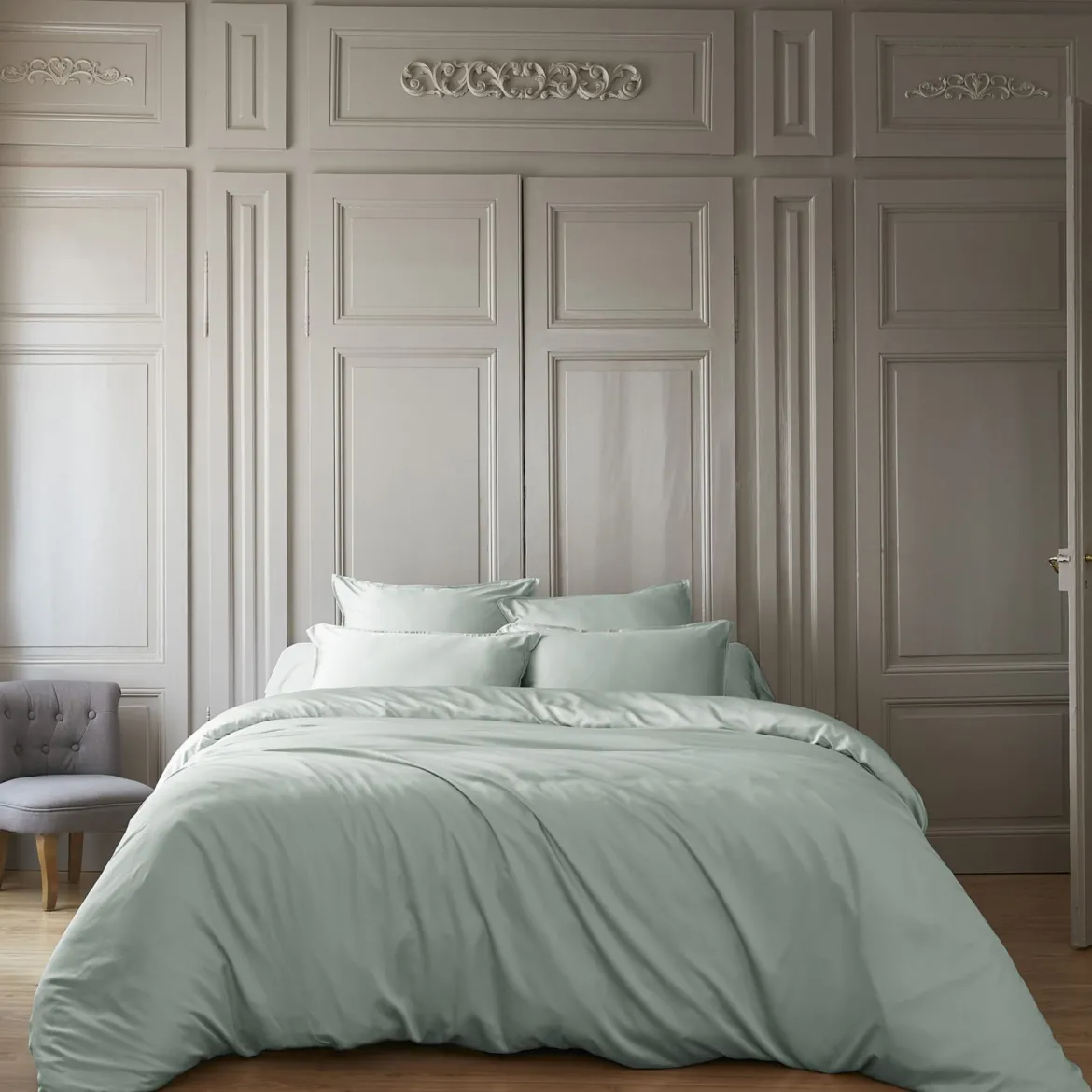 Housse de couette en bambou uni