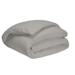 Housse de couette gris mastic 100% coton