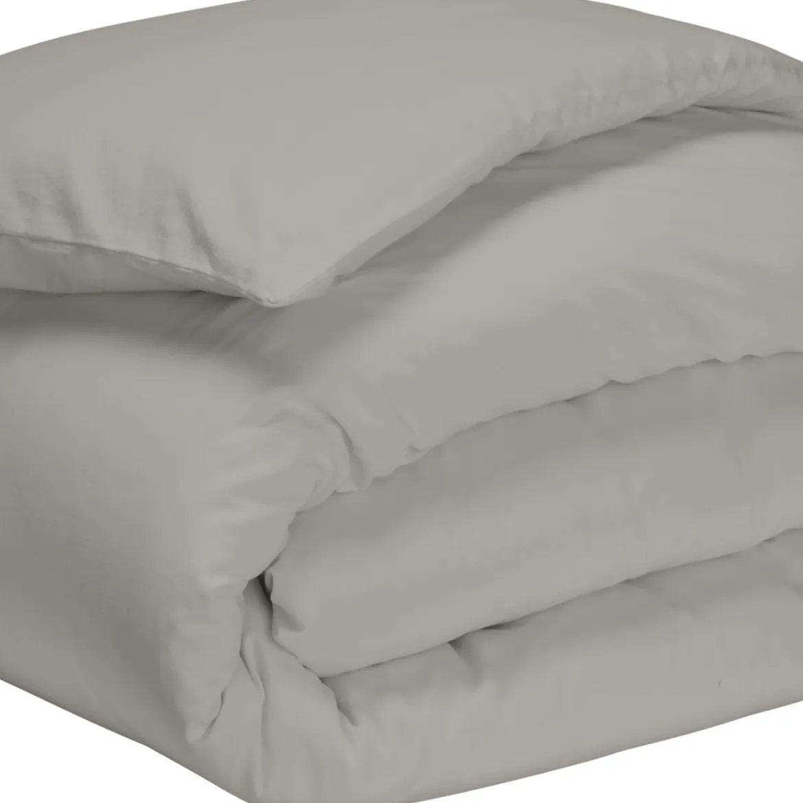 Housse de couette gris mastic 100% coton