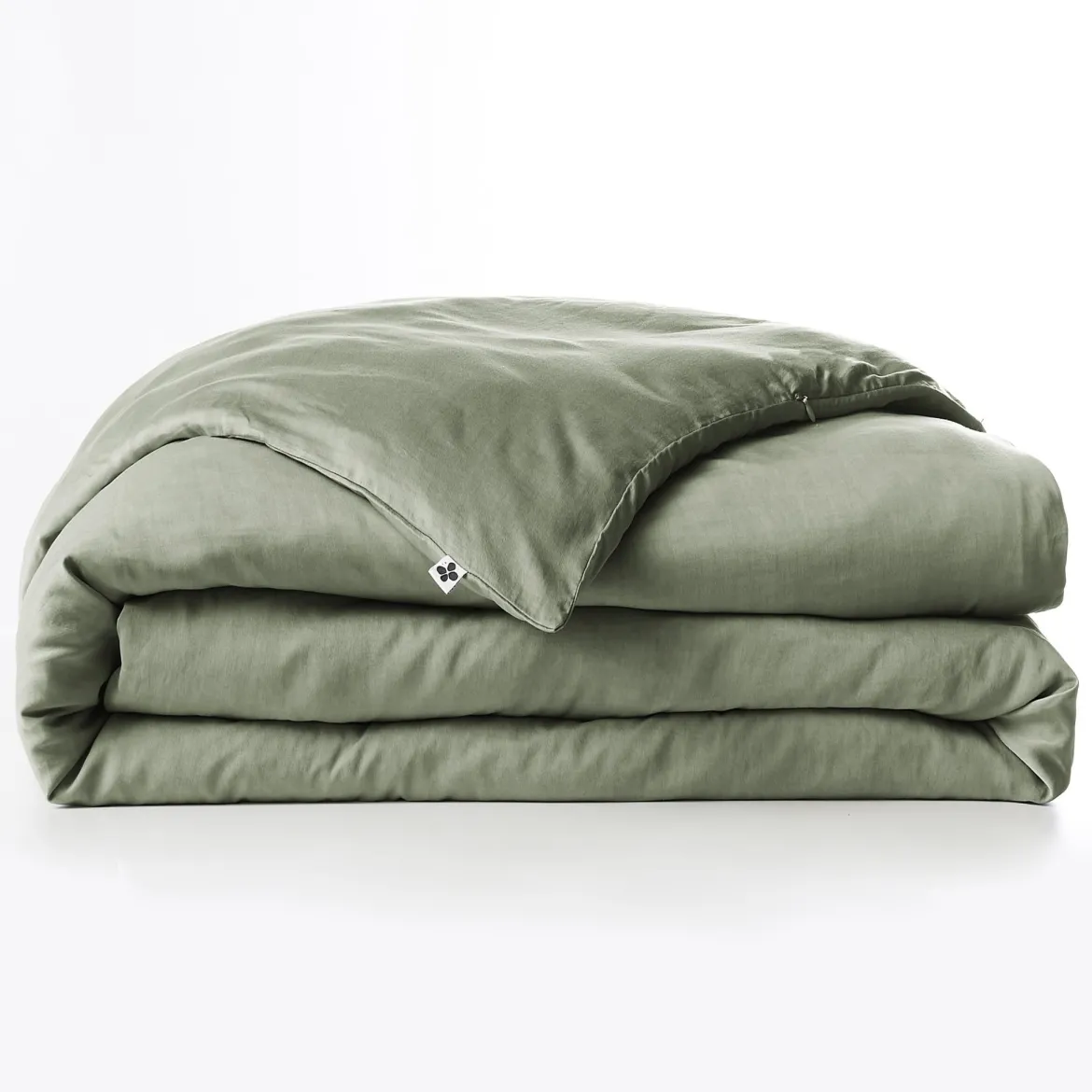 Housse de couette lyocell uni Terre de Nuit Lysandre