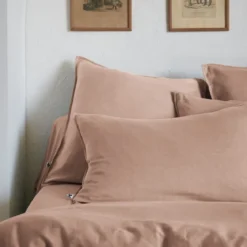 Housse de couette lyocell uni Terre de Nuit Lysandre