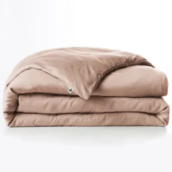 Housse de couette lyocell uni Terre de Nuit Lysandre