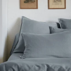 Housse de couette lyocell uni Terre de Nuit Lysandre