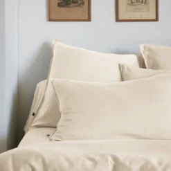 Housse de couette lyocell uni Terre de Nuit Lysandre