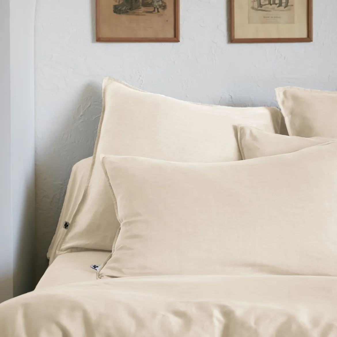 Housse de couette lyocell uni Terre de Nuit Lysandre