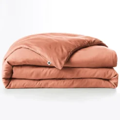 Housse de couette lyocell uni Terre de Nuit Lysandre