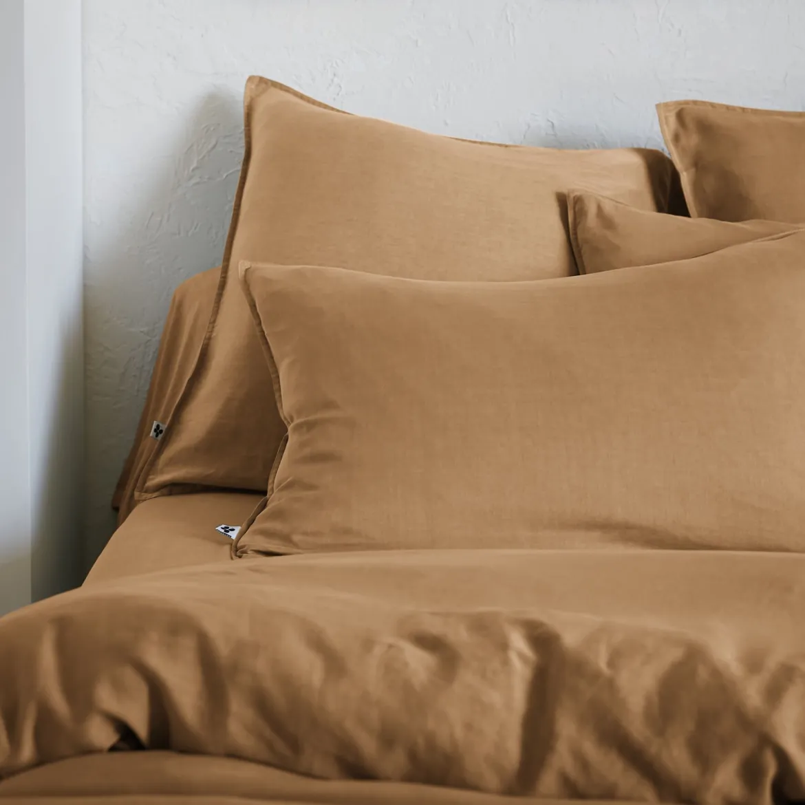 Housse de couette lyocell uni Terre de Nuit Lysandre