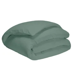 Housse de couette vert de gris 100% coton