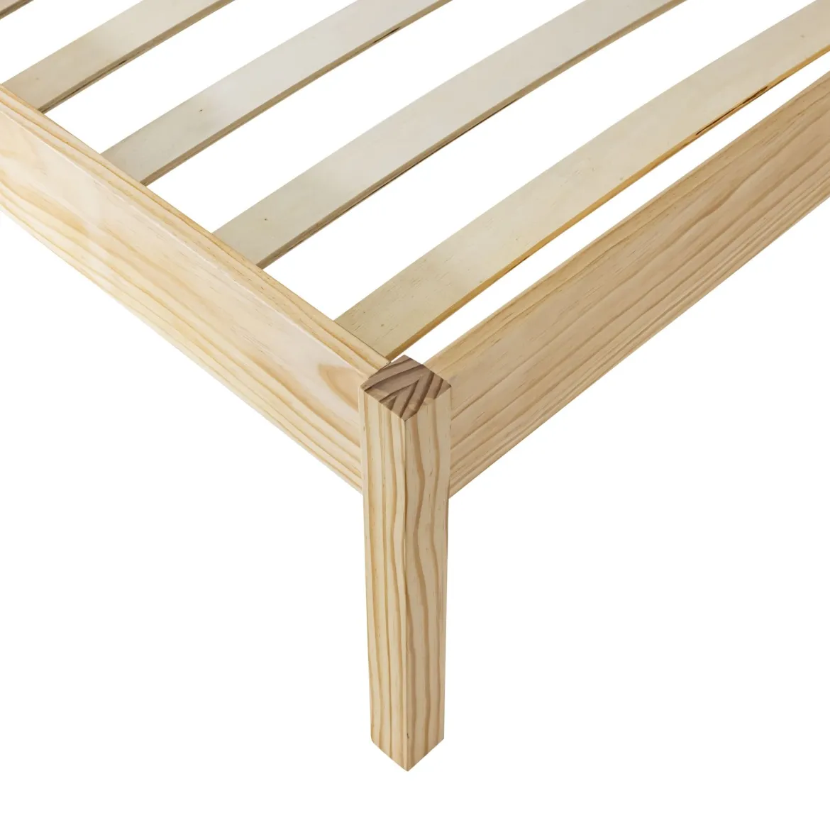 Lit adulte en pin massif tête de lit cannage + 2 chevets cannage ANNA