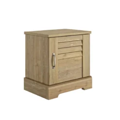 Lit avec 2 chevets en bois clair - LT5077