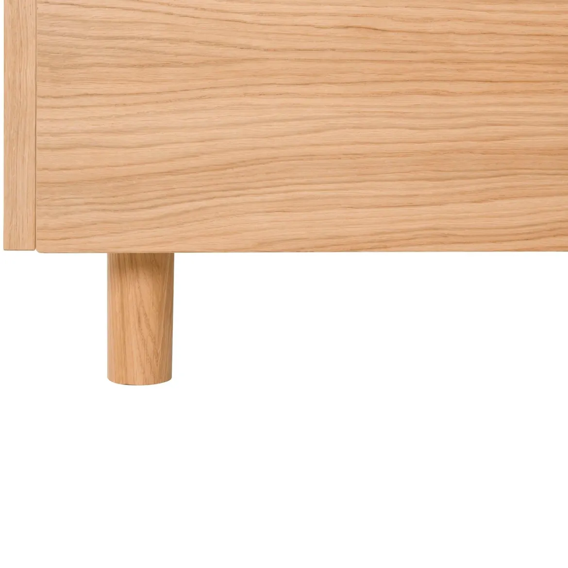 Lit avec tête de lit incurvée et pieds en bois massif 160x200 - LT0079