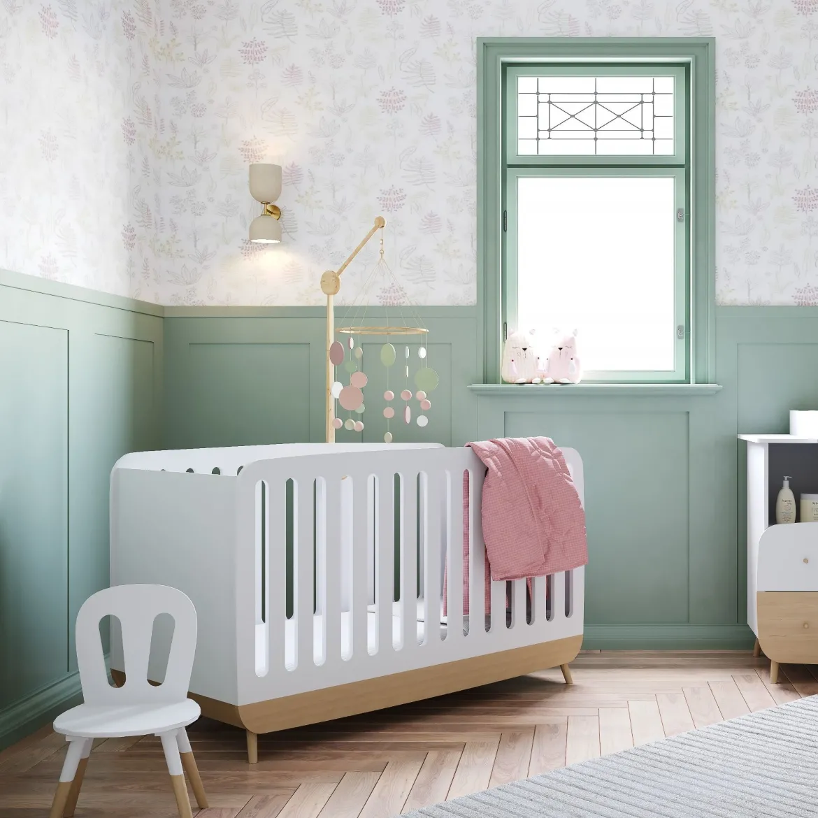 Lit bébé à barreaux LOUISON 60x120 - LT7086
