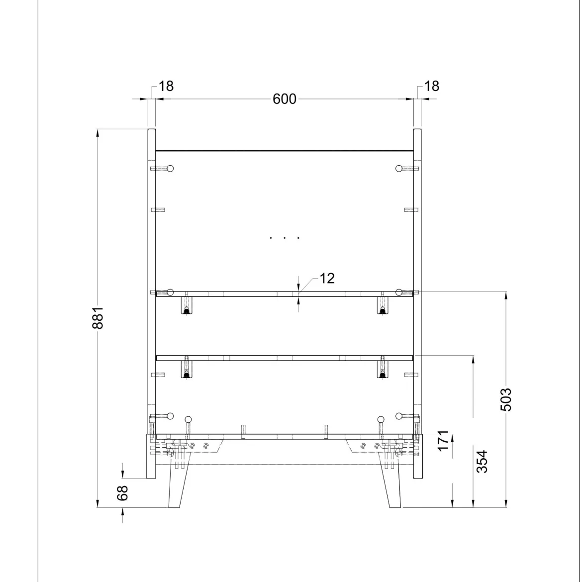 Lit bébé à barreaux LOUISON 60x120 - LT7086