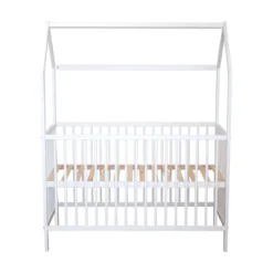 Lit bébé cabane évolutif en bois massif 60x120