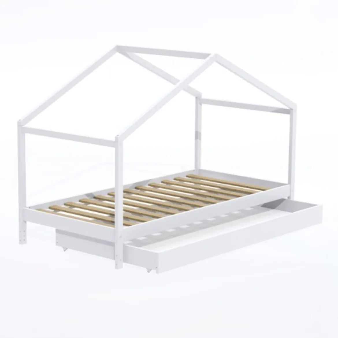 Lit cabane enfant avec tiroir en bois 90x190 - LT14006