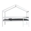 Lit cabane enfant bois blanc laqué 90x190 - LT14054