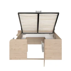 Lit coffre avec multiples rangements 140x190/200