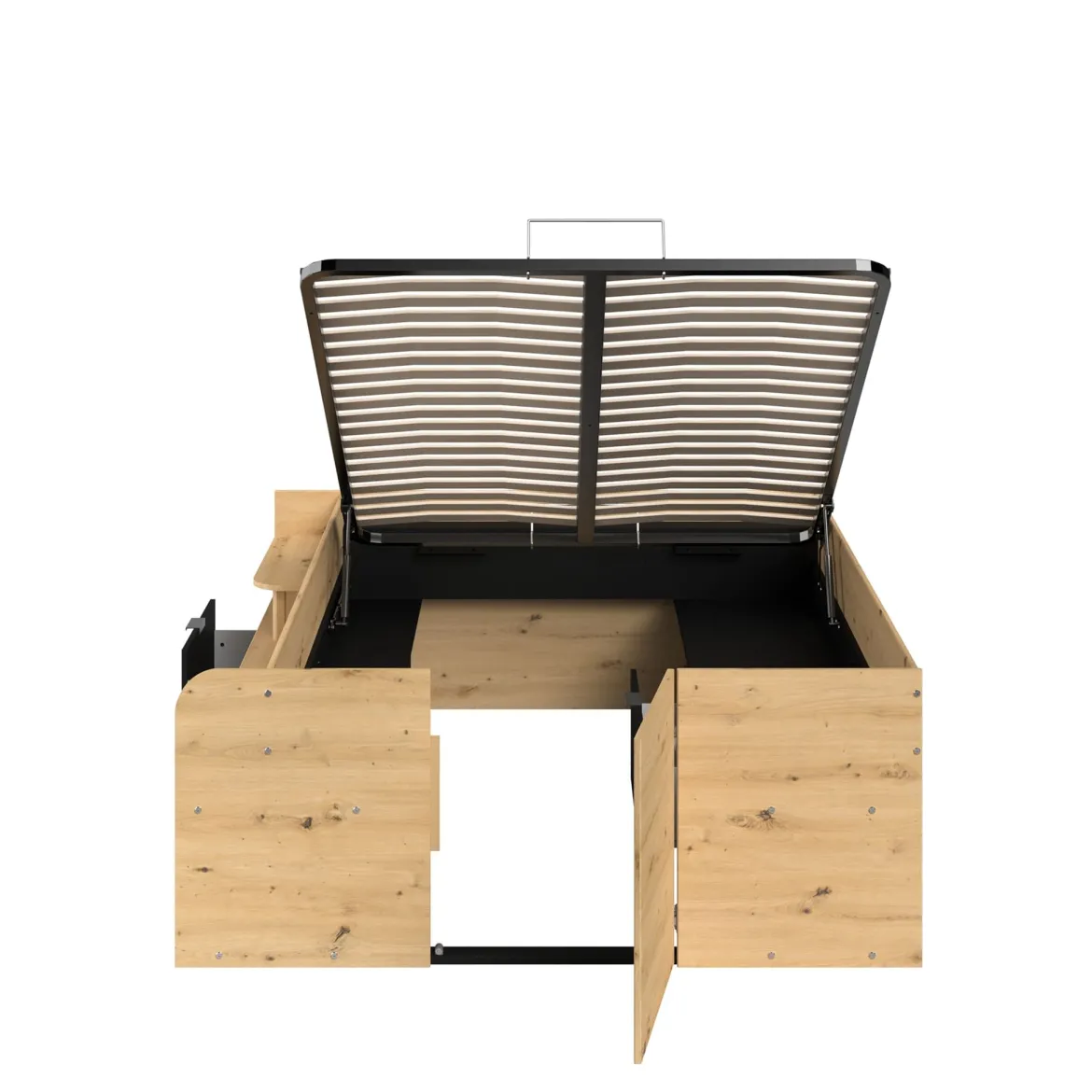 Lit coffre avec multiples rangements 140x190/200
