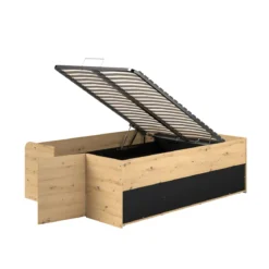 Lit coffre avec multiples rangements 140x190/200