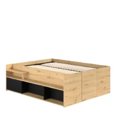 Lit coffre avec multiples rangements 140x190/200