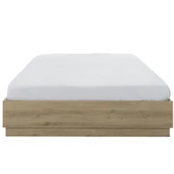 Lit coffre en bois décor chêne Terre de Nuit Teddy