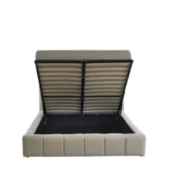 Lit coffre en velours matelassé
