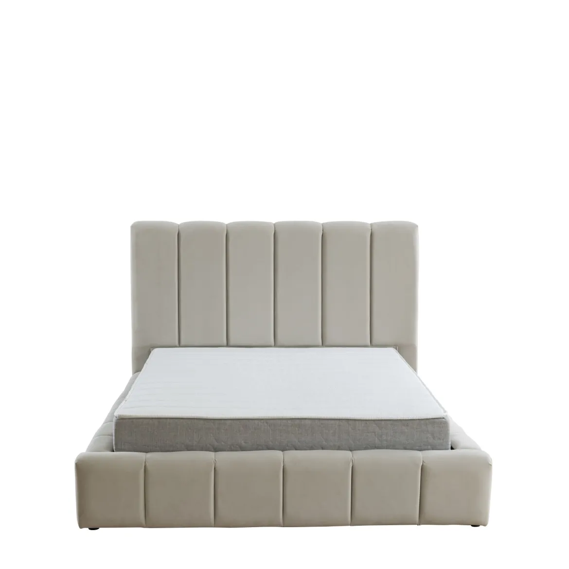 Lit coffre en velours matelassé