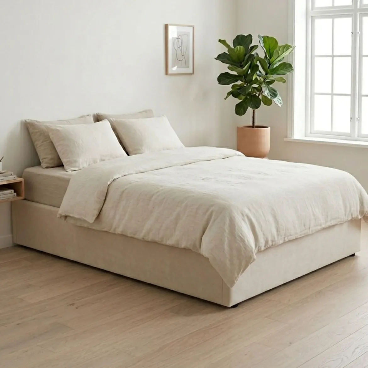 Lit coffre velours Terre de Nuit