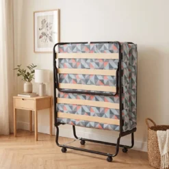 Lit d'appoint pliant sur roulettes avec matelas - Terre de Nuit