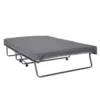 Lit d’appoint pliant 120x190 cm sur roulettes avec matelas Terre de Nuit