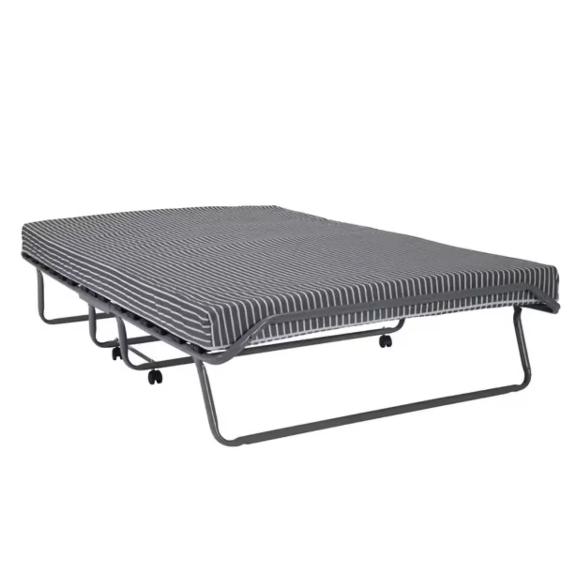 Lit d’appoint pliant 120x190 cm sur roulettes avec matelas Terre de Nuit