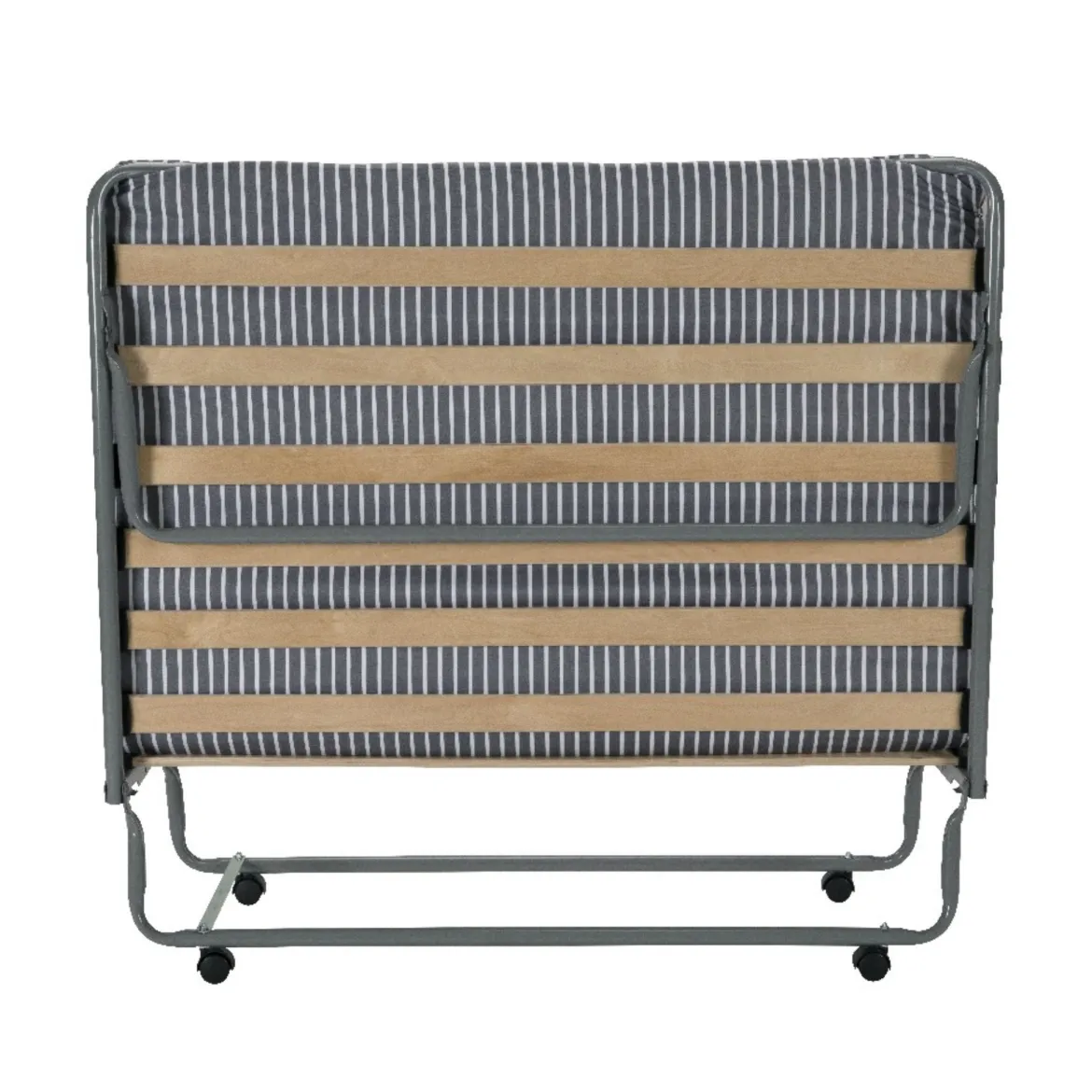 Lit d’appoint pliant 120x190 cm sur roulettes avec matelas Terre de Nuit