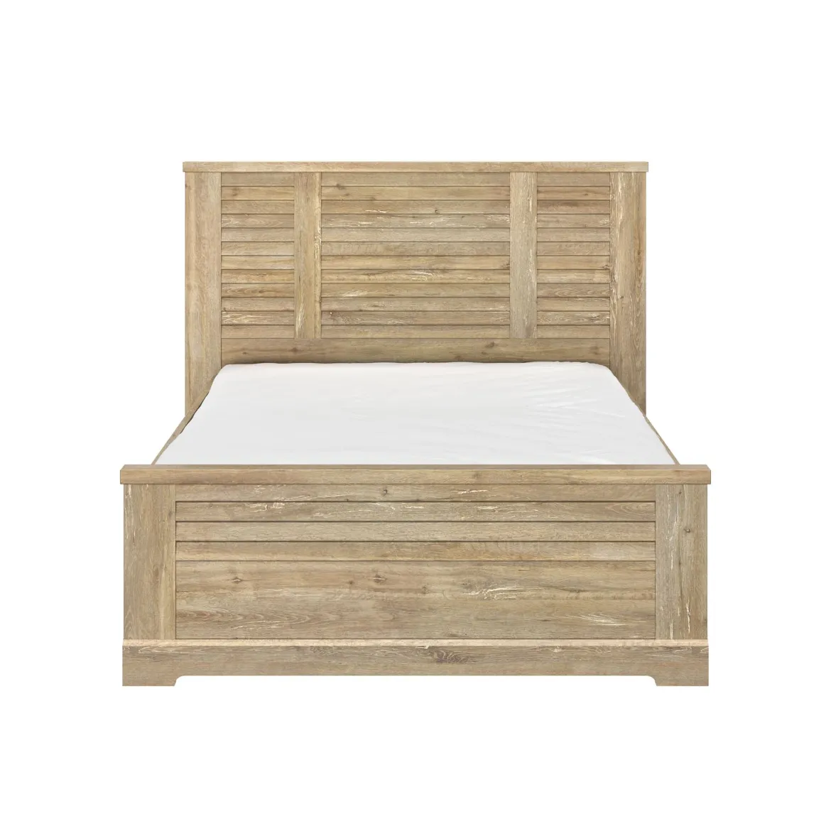 Lit en bois clair imitation châtaignier - LT5066