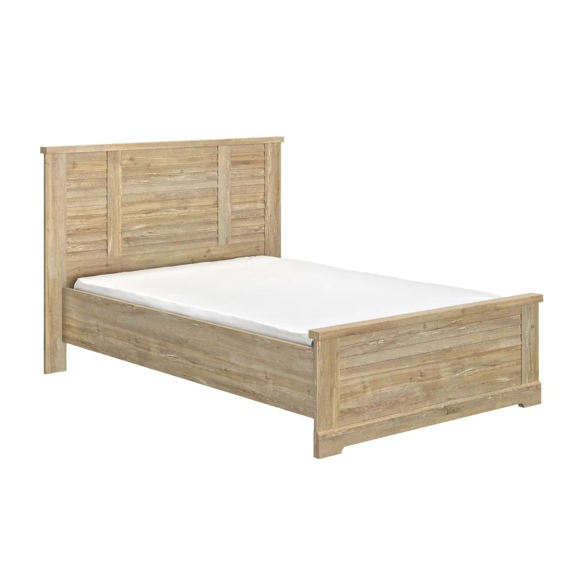 Lit en bois clair imitation châtaignier - LT5066