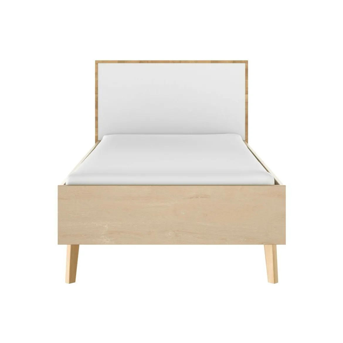 Lit en bois imitation chêne clair - LT5046-1
