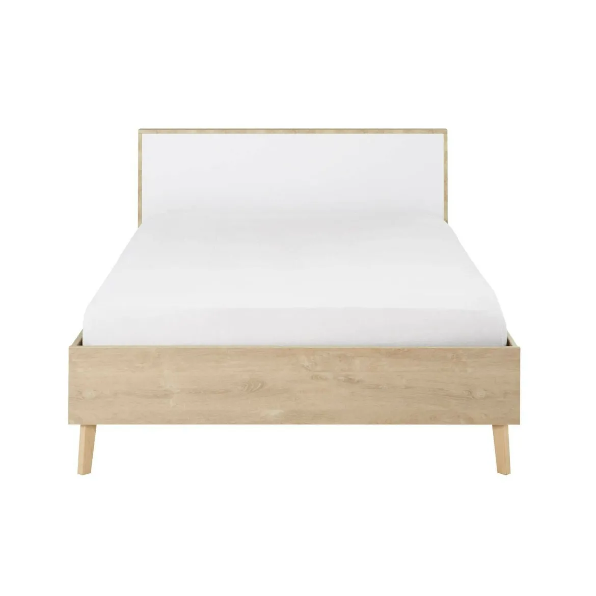 Lit en bois imitation chêne clair - LT5046-1