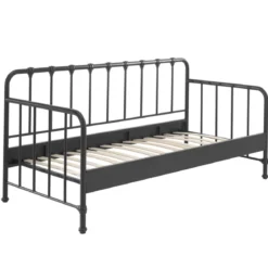 Lit enfant banquette à barreaux en métal 90x200 cm - LT2060