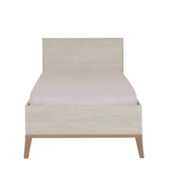 Lit enfant en bois imitation chêne blanchi - LT5058